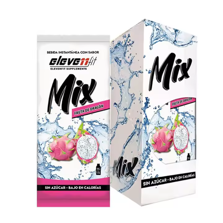 Eleven Fit Mix Instantáneo, Caja de 24 Sobres - Prepara 1.5L de Bebida Saludable - Sin Azúcar, Baja en Calorías y Carbohidratos - Ideal para Agua/Leche, Cocinar y Preparar Postres - Mejora tu Dieta - Apto para Adultos y Niños - 1