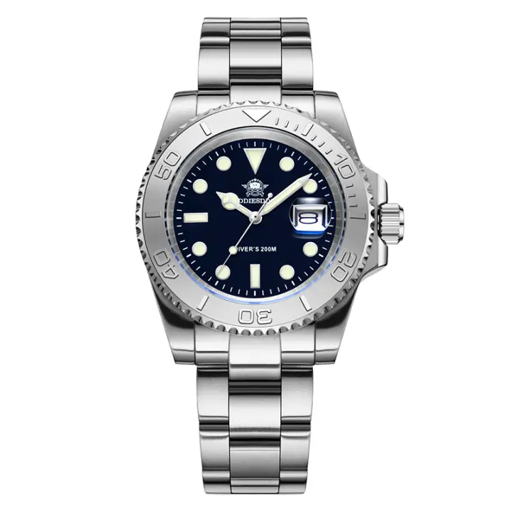 Reloj De Pulsera De Relojista ADDIESIDVE Para Hombre Acero Inoxidable 200m Resistente Al Agua Con Manecillas Luminosas BGW9 Estilo Business Europeo Y Americano - 1
