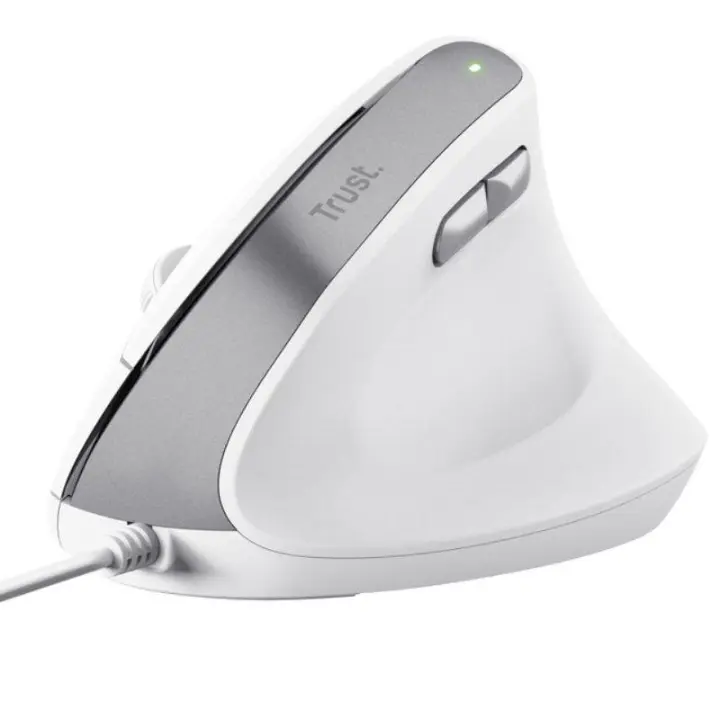 Ratón Ergonómico Trust Bayo II/ Hasta 2400 DPI/ Blanco - 1