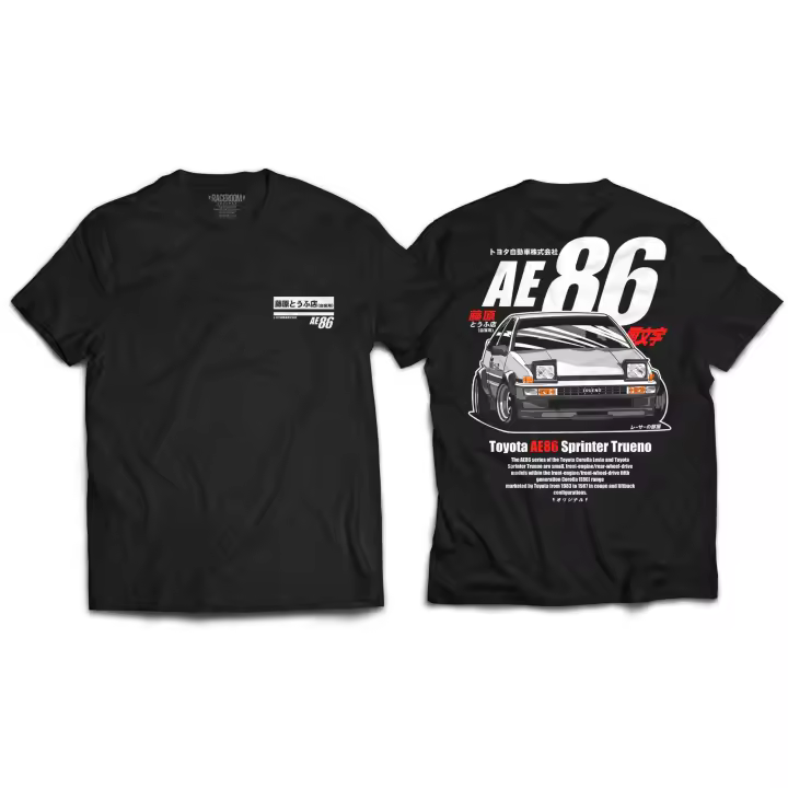 Camiseta Premium RACEROOM TOYOTA AE86 JDM Drift, 100% Algodón, S M L XL XXL 3XL 4XL - 1