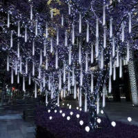 Luces De Hidrau LED Meteorito Para Decoración De Navidad Y Bodas Al Aire Libre Cadena De Luces De Fairy Con Enchufe Europeo - details 3