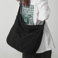 Bolso Bandolera De Lona Casual Para Mujer Y Hombre Gran Capacidad De Color Sólido Estilo Trendy Y Cool Para Estudiantes Y Adultos - details 2