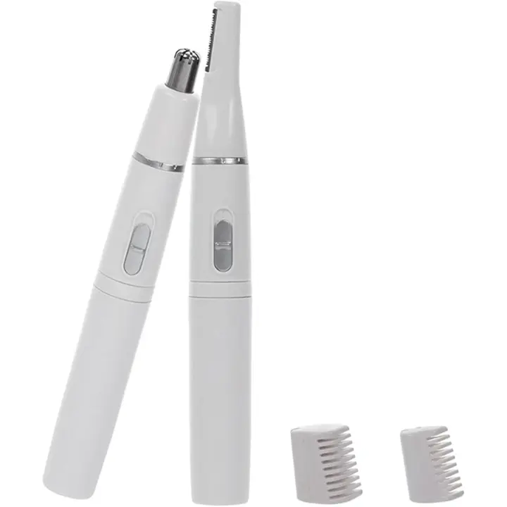 Recortador de Vello nasal para hambres y Mujeres, recortador Eléctrico 2 en 1 Para nariz y orejas', recargable de Cejas y Vello nasal para Rostro y labios - 1
