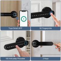 Cerradura de Huella Dactilar para Puerta - Inteligente Biometrica con Combinacion de Teclado, Bluetooth APP y Llave para Dormitorio Casa Hotel Oficina Apartamento (Negro) - details 4