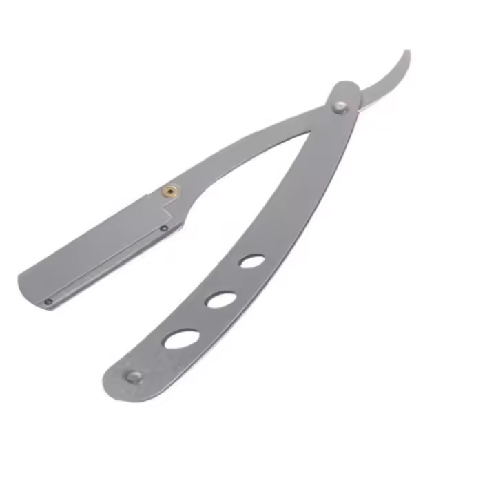 Cuchilla De Afeitar Recta 1pc Acero Inoxidable Profesional Para Barbear Y Afeitar Manual Herramienta De Afeitar Para Hombres - 1
