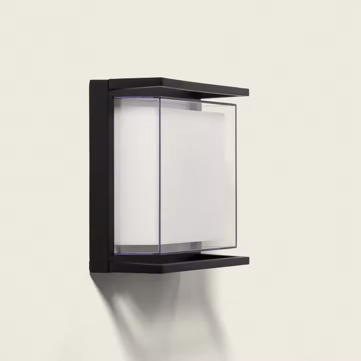 Ledkia Aplique de Pared Exterior LED 18W Iluminación Cuadrado Negro Rale Negro - 1