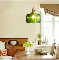 Lámpara Colgante De Vidrio Verde Vintage Con Interruptor Para Dormitorio Y Sala De Estar Iluminación Interior LED Nordic Copper Loft - details 6