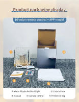 Lámpara Nocturna USB De Cristal Cubo Decorativo De Agua Viva Rotatoria Creativa Para Mesa Luz De Ambiente Rectangular - details 8