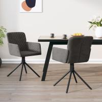 vidaXL Sillas de comedor giratorias 2 unidades terciopelo en color Gris oscuro/Negro/Amarillo y más | cómodas modernas ergonómicas para comedor cocina salón hogar - details 0