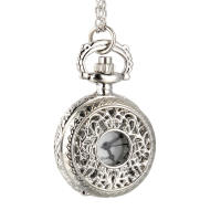 Reloj De Bolsillo Cuarzo Vintage Moda Para Mujer Collar De Cadena Con Florales Huecos Pendiente Reloj De Arena Para Regalos De Fiesta - details 3