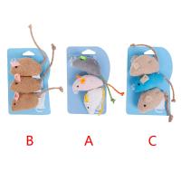 Juguete De Ratón Para Gatos 3 Piezas Mixtas Muñeco De Peluche Divertido Ratón Grueso Para Mascotas Juguetes Interactivos Para Gatos - details 1