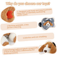 Juguete Interactivo Para Perros Puppy Dog Heartbeat Dinosaurio De Peluche Con Sonido De Corazón Juguetes Para Morder Para Entrenamiento En Caja Y Ayuda Al Sueño - details 7