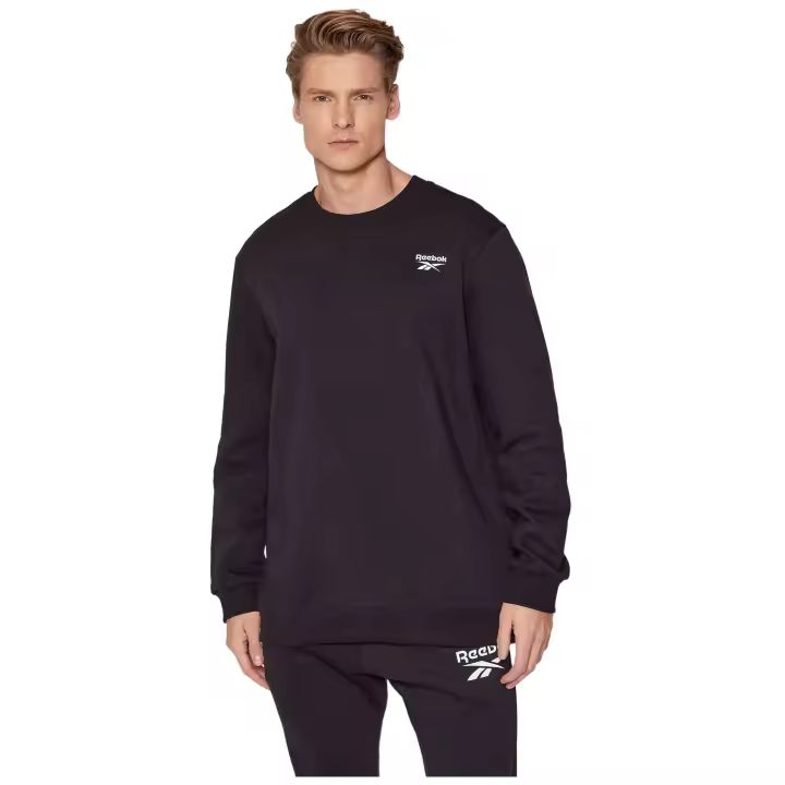 Sudadera Reebok Ri Left Chest Logo Negro Hoodie  Hg4445 - 1