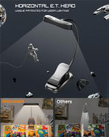 Luz De Lectura Horizontal ET-Head Luz De Libro LED Recargable Dimmer Luz Nocturna Para Cama Luz De Lectura Cuidado Para Los Ojos Con Soporte USB - details 1