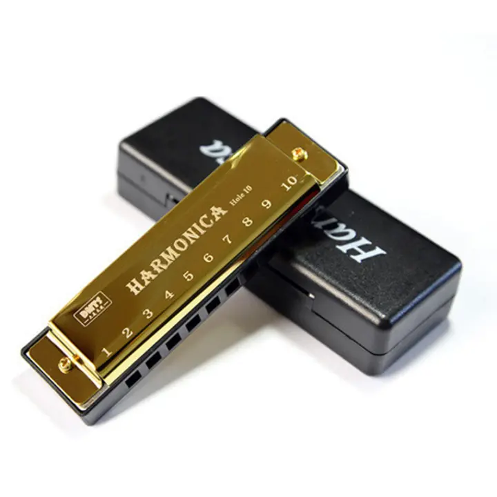 Harmonica Diatónica De 10 Agujeros En Clave De C Con Estuche Para Principiantes Y Niños Regalo De Blues Incluye Estuche - 1