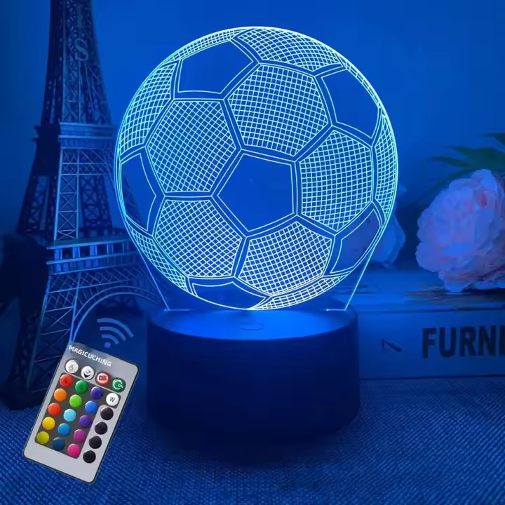 Luz Nocturna LED 3D Anime Característica De Fútbol Lionel Messi Decoración De Hogar Para Fanáticos Regalo De Navidad - 1