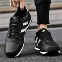 Zapatos De Correr Clásicos Para Hombres 2024 Mocasines Deportivos Ligeros De Cuero Transpirables Y Cómodos Para Exterior Y Casual - details 10
