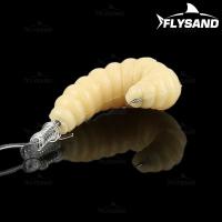 FLYSAND 50pcs Bolsa De 2cm 0.38g Maggot Grub Soft Lure Baits Siete Colores Huevos Luminiscentes Pesca En Oceano Y Río - details 2