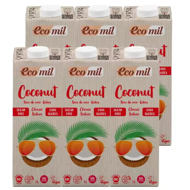 Pack 6x EcoMil Coco Classic Nature Bio 1 L - 1