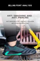 Zapatos De Seguridad Para Hombre Indestructibles Antipinchazos Suela De Goma Mesh Transpirable Botas De Trabajo Ligeros Para Adultos - details 10