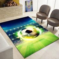 Alfombra De Fútbol Para Niños Y Niñas Alfombra Deportiva De Bola De Fútbol Para Decoración De Habitaciones Y Salones Material Poliéster Moderna Y Antideslizante - details 7