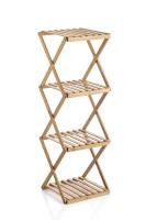 Estantería de bambú Plegable de 4 Niveles, Ideal para guardarropa, en el baño y como estantería de Cocina, estantería para decoración, sin Montaje, Estrecha, Ahorra Espacio, 29.8 x 28 x 91 cm - details 2
