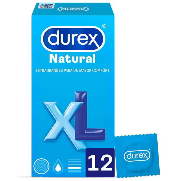 Durex® Natural Plus Xl Easy-On Preservativos 12Uds - 1