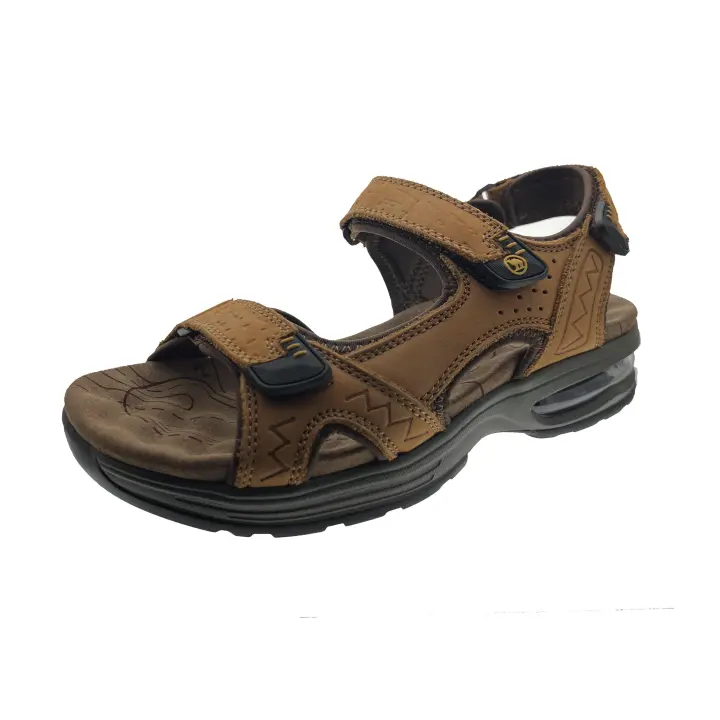 CAMEL CROWN Sandalias de Cuero para Hombre Senderismo Agua al Aire Libre Deportes de Playa Sandalias para Hombre para Verano con Correas Ajustables en Punta Abierta n / - 1