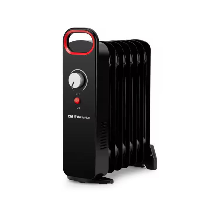 Orbegozo RO 1030 - Radiador de aceite, 7 elementos, termostato regulable, ideal para espacio reducido, 1000 W - 1