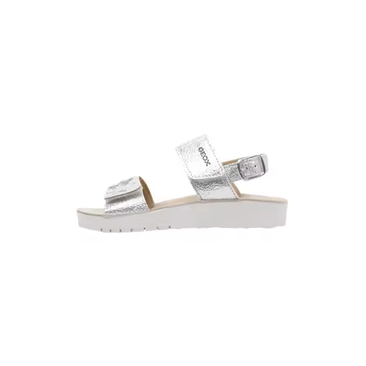 Geox J SANDAL COSTAREI GIRL  Sandalia Plana Niña Plateado - 1