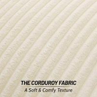 Funda De Cojín De Terciopelo 18x18 Estampado Rayado Para Decoración De Sala De Estar Cama Sofá Suave Cubierta De Cojín Beige Blanco - details 2