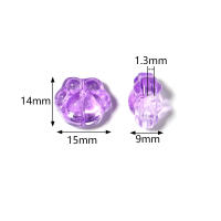 20pcs Cuentas De Forma De Uña De Oso 15x14mm Transparente Y Colorida Para Creación De Joyas DIY Pulseras Y Aretes - details 0
