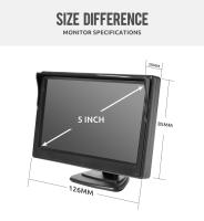 Cámara De Reversa Dinámica KTYDKP Con Pantalla De 5 Pulgadas Para Coche Monitor De Estacionamiento Impermeable Ángulo De Visión 170° - details 3