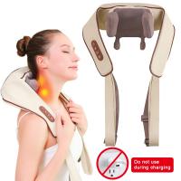 Chalé De Masaje Cuello Y Hombros Con Calentamiento Y Cabeza De Masaje 6D Relajación Muscular Ajustable Masajeador Portátil Para El Cuerpo - details 0