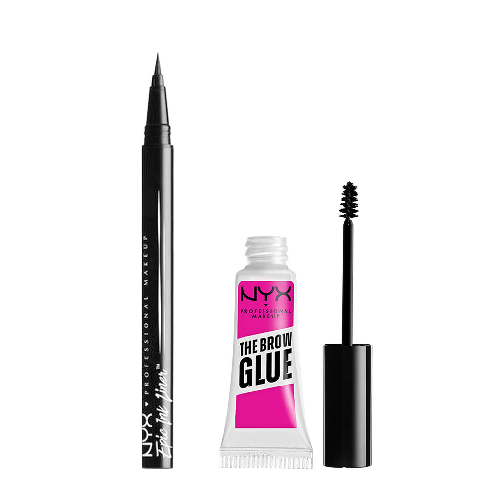 NYX Professional MakeUp | Rutina imprescindibles para los ojos: Epic ink liner + The Brow Glue Crea una mirada impactante con esta rutina de productos esenciales para los ojos.