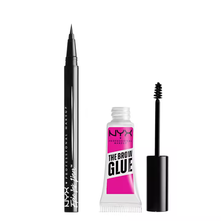 NYX Professional MakeUp | Rutina imprescindibles para los ojos: Epic ink liner + The Brow Glue Crea una mirada impactante con esta rutina de productos esenciales para los ojos. - 1