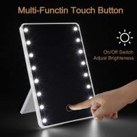 16 LEDs Makeup Mirror with LED Touch Adjustable Light Cosmetic Mirror Illuminated Vanity Mirror Espejo De Maquillaje De Mesa - details 0