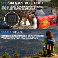 5000mAh Radio DE EMERGENCIA FM XSY-320 portátil de mano-powered Alarma Solar recargable con Alarma SOS Lintera Meteorológica de Energía para el hogar del coche - details 0
