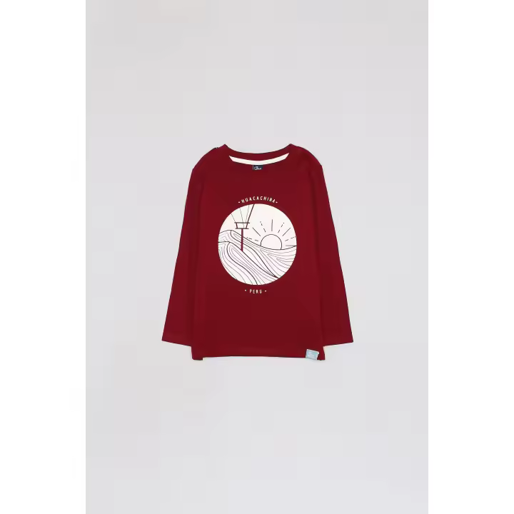 Camiseta manga larga niño   algodón  Ski Street Monkey - 1