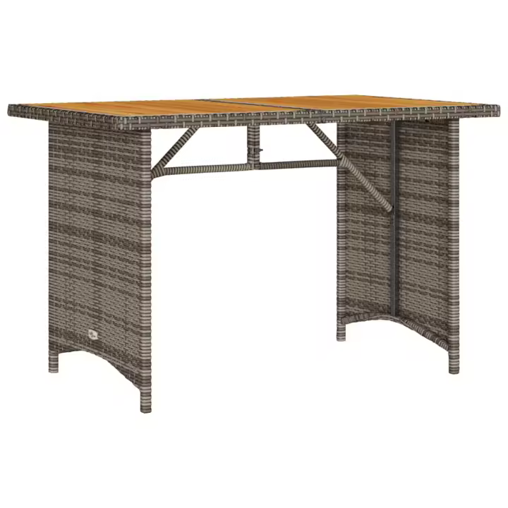 Mesa de Jardín superficie de Madera gris 110x68x70 cm - 1