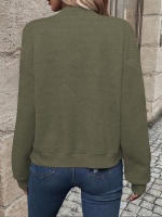 Chaqueta De Cierre De Cremallera De Color Sólido Para Mujer Estilo Casual Y Moda Durable Y Lujosa Para Otoño E Invierno - details 25