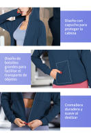 FREES COPES Chaqueta Deportiva Sedosa Mujer - Transpirable Cómoda Ajuste Perfecto Secado Rápido - details 0