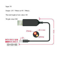 Cable Convertidor Adaptador USB De Potencia Boost Line DC 5V a DC 9V / 12V modulo 2.1x5.5mm Plug Para Regulador De Voltaje - details 2