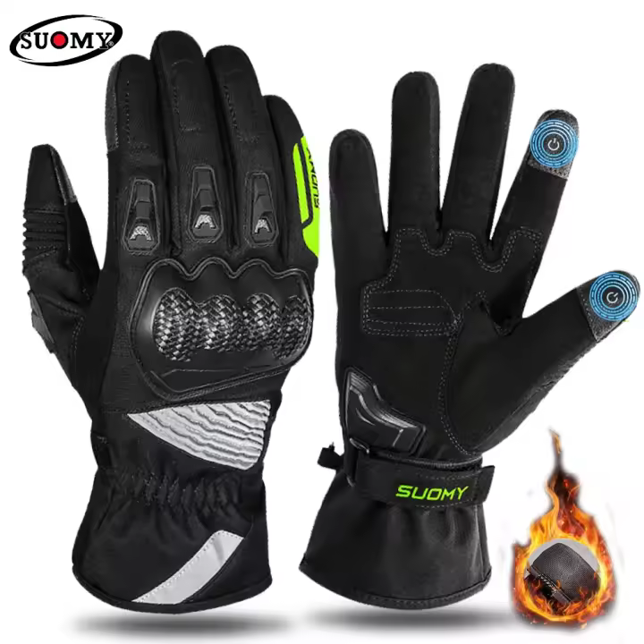 -Guantes De Invierno para motortetamanoplas Calientes para EsquíInviernoimpermeablePantalla tacthilcyclingMotodatos completosAlgodón Grueso - 1