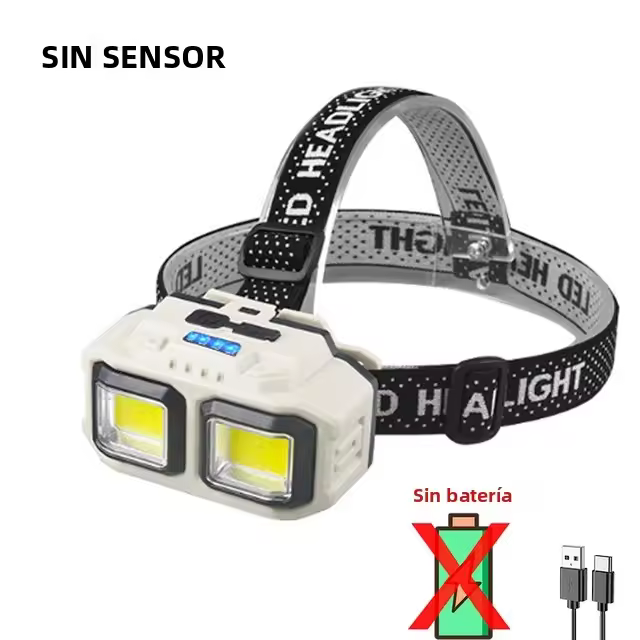 Linterna Frontal LED De Inducción Potente Con 4 Modos De Iluminación Carga Type-C Impermeable Para Camping Y Pesca - 1
