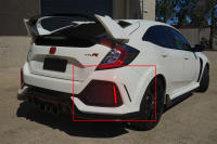 Luz De Freno LED Roja ANGRONG Para Honda Civic X FK Type R 09/2016-en Adelante Reflector De Parachoques Trasero Pieza Completa - details 4