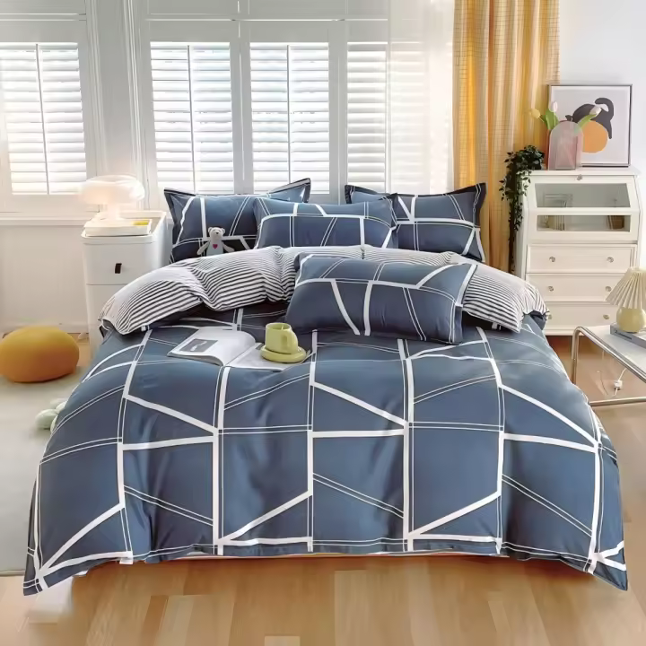 Juego de Funda Nórdica 4 Piezas de Algodón Alta Calidad Juego de Ropa de Cama- Dibujo Elegante - Varios Tamaños Disponibles - 1