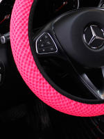 Cubierta De Volante De Coche Transpirable Masajeadora Para Todas Las Estaciones En Malla Negra Accesorio Comfort Para Mujeres - details 12