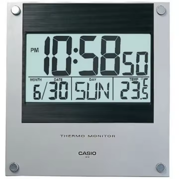 Casio Id-11s-1df  Reloj De Pared Para Unisex Color Plateado - 1
