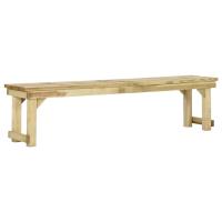 vidaXL Banco de jardín de madera de pino impregnada 180 cm en dimensiones 180x38x45 cm/140x38x45 cm - details 0